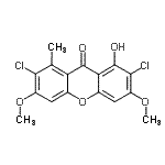 CAS#: 22346-58-3， 2,7-Dichloro-1-Hydroxy-3,6-Dimethoxy-8-Methyl-9H-Xanthen-9-One