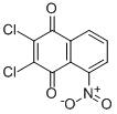 structure of CAS# 22360-86-7, 2,3-Dichloro-5-Nitro-1,4-Naphthalenedione;2,3-DICHLORO-5-NITRO-1,4-NAPHTHOQUINONE 97+%;5-Nitro-2,3-Dichloro-1,4-Naphthoquinone;2,3-DICHLORO-5-NITRO-1,4-NAPHTHOQUINONE