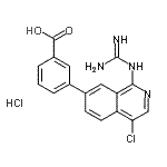 CAS#: 223670-98-2， 3-(1-Carbamimidamido-4-chloro-7-isoquinolinyl)benzoic acid hydrochloride (1:1)
