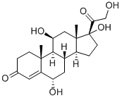 结构式 CAS# 2242-98-0, (6A,11B)-6,11,17,21-四羟基-孕甾-4-烯-3,20-二酮