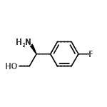 结构式 CAS# 224434-01-9, (2S)-2-氨基-2-(4-氟苯基)乙醇