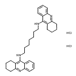 structure of CAS# 224445-12-9, N,N'-Di(1,2,3,4-Tetrahydro-9-Acridinyl)-1,7-Heptanediamine Dihydrochloride;BIS -TACRINE