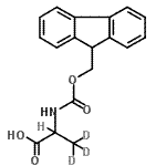 structure of CAS# 225101-67-7, N-[(9H-Fluoren-9-Ylmethoxy)Carbonyl](3,3,3-<Sup>2</Sup>H<Sub>3</Sub>)Alanine;Alanine-3,3,3-d<sub>3</sub>, N-[(9H-<wbr>fluoren-9<wbr>-ylmethox<wbr>y)carbony<wbr>l]-;FMOC-ALA-OH (3,3,3-D3);N-[(9H-Fluoren-9-ylmethoxy)carbonyl](3,3,3-<sup>2</sup>H<sub>3</sub>)alanin