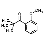 结构式 CAS# 22526-24-5, 1-(2-甲氧基苯基)-2,2-二甲基-1-丙酮