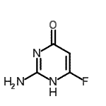 structure of CAS# 2253-05-6, 2-Amino-6-Fluoro-4(1H)-Pyrimidinone;2-AMINO-4-HYDROXY-6-FLUOROPYRIMIDINE;2-amino-6-fluorohydropyrimidin-4-one;2-amino-6-fluoropyrimidin-4(3H)-one