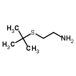 structure of CAS# 22572-38-9, 2-[(2-Methyl-2-Propanyl)Sulfanyl]Ethanamine;