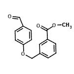 structure of CAS# 225942-73-4, Methyl 3-[(4-Formylphenoxy)Methyl]Benzoate;3-(4-Formyl-Phenoxymethyl)-Benzoic Acid Methyl Ester;3-[(4-Formylphenoxy)methyl]benzoic acid methyl ester;4-[3-(Methoxycarbonyl)benzyloxy]benzaldehyde