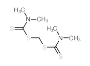 structure of CAS# 22656-77-5, Bis(Dimethyldithiocarbamic Acid)Methylene Ester;Dimethylaminomethanedithioic Acid [(Dimethylamino-Thioxomethyl)Thio]Methyl Ester;Dimethylaminomethanedithioic Acid (Dimethylthiocarbamoylthio)Methyl Ester;Usaf Sn-32