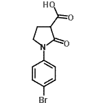 结构式 CAS# 226881-07-8, 1-(4-溴苯基)-2-氧代-3-吡咯烷羧酸