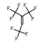 structure of CAS# 22692-37-1, 1,1,1,4,4,4-Hexafluoro-2-(Trifluoromethyl)-2-Butene;1,1,1,4,4,4-Hexafluoro-2-(trifluoromethyl)-2-butene;1,1,1,4,4,4-hexafluoro-2-(trifluoromethyl)but-2-ene;3H-Perfluoro(2-methylbut-2-ene) 97%