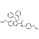 CAS#: 22747-80-4， 3,3-Dibenzyl-5-Methoxy-N-(4-Methoxyphenyl)-3H-Indole-2-Carboxamide