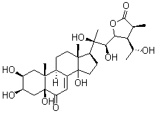 CAS#: 22799-11-7， (20R,22R,24S,25S,28R)-2beta,3beta,5,14,20,22,28-Heptahydroxy-6-Oxo-5beta-Stigmasta-7-Ene-27-Oic Acid gamma-Lactone