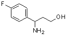 结构式 CAS# 228422-49-9, 3-氨基-3-(4-氟苯基)-1-丙醇