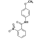 结构式 CAS# 22979-83-5, N-(4-甲氧基苯基)-2-硝基苯甲酰胺