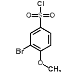 structure of CAS# 23094-96-4, 3-Bromo-4-Methoxybenzenesulfonyl Chloride;(3-bromo-4-methoxyphenyl)chlorosulfone;3-Bromo-4-methoxybenzenesulfonylchloride;3-BROMO-4-METHOXY-BENZENESULFONYLCHLORIDE