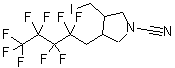 结构式 CAS# 231285-91-9, 3-(碘甲基)-4-(2,2,3,3,4,4,5,5,5-九氟戊基)-1-吡咯烷甲腈