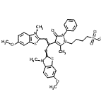 CAS#: 2321-65-5， 4-{4-[1-(6-Methoxy-3-Methyl-1,3-Benzothiazol-3-Ium-2-Yl)-3-(6-Methoxy-3-Methyl-1,3-Benzothiazol-2(3H)-Ylidene)-1-Propen-2-Yl]-5-Methyl-3-Oxo-2-Phenyl-2,3-Dihydro-1H-Pyrazol-1-Yl}-1-Butanesulfonate