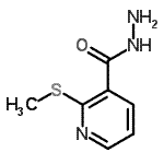 structure of CAS# 232926-33-9, 2-(Methylsulfanyl)Nicotinohydrazide;2-(Methylthio)nicotinic acid hydrazide;2-(Methylthio)nicotinicacidhydrazide;2-(methylthio)nicotinohydrazide