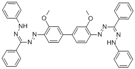 CAS#: 23305-71-7， 3,3'-Dimethoxy-4,4'-bis(alpha-phenylhydrazonobenzylazo)-Biphenyl