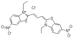 CAS#: 23312-11-0， (2E)-3-Ethyl-2-[(E)-3-(3-Ethyl-6-Nitro-Benzothiazol-2-Yl)Prop-2-Enylidene]-6-Nitro-Benzothiazole Chloride