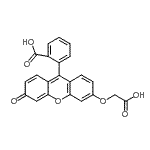 structure of CAS# 233759-98-3, 2-[6-(Carboxymethoxy)-3-Oxo-3H-Xanthen-9-Yl]Benzoic Acid;Fluorescein-O′-acetic acid;Fluorescein-O-acetate;Fluorescein-O'-acetic acid