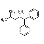 structure of CAS# 233772-40-2, (2S)-4-Methyl-1,1-Diphenyl-2-Pentanamine;(S)-(-)-2-Amino-4-methyl-1,1-diphenylpentane;(S)-(−)-2-Amino-4-methyl-1,1-diphenylpentane;554626_ALDRICH