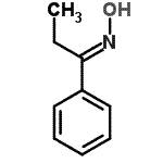 structure of CAS# 23517-42-2, (1E)-N-Hydroxy-1-Phenyl-1-Propanimine;(E)-propiophenone oxime;1-(hydroxyimino)-1-phenylpropane;1-phenyl-1-propanone oxime