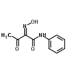 structure of CAS# 2352-40-1, (2Z)-2-(Hydroxyimino)-3-Oxo-N-Phenylbutanamide;2-(hydroxyimino)-3-oxo-N-phenylbutanamide;butanamide, 2-(hydroxyimino)-3-oxo-N-phenyl-, (2Z);MFCD00794549