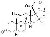 CAS#: 2355-59-1， (5a,11b,16a)-9-Fluoro-11,21-dihydroxy-16,17-[(1-methylethylidene)bis(oxy)]-Pregnane-3,20-dione