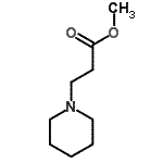 结构式 CAS# 23573-93-5, 甲基3-(1-哌啶基)丙酸酯