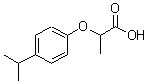 structure of CAS# 237412-04-3, 2-(4-Isopropylphenoxy)Propanoic Acid;2-[4-(methylethyl)phenoxy]propanoic acid;PROPANOIC ACID,2-[4-(1-METHYLETHYL)PHENOXY]-;MFCD03422222