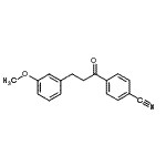 结构式 CAS# 238097-11-5, 4-[3-(3-甲氧基苯基)丙酰]苯甲腈