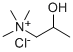 structure of CAS# 2382-43-6, 2-Hydroxypropyl-Trimethylazanium Chloride;2-Hydroxypropyl-Trimethyl-Ammonium Chloride;2-Hydroxypropyl-Trimethylammonium Chloride;2-Hydroxypropyl-Trimethyl-Azanium Chloride