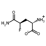 结构式 CAS# 238418-71-8, (2S,4R)-5-氨基-2-铵基-4-氟-5-氧代戊酸酯