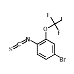 structure of CAS# 238742-91-1, 4-Bromo-1-Isothiocyanato-2-(Trifluoromethoxy)Benzene;4-bromo-2-(trifluoromethoxy)benzenisothiocyanate;4-Bromo-2-(trifluoromethoxy)phenyl isothiocyanate 97%;4-Bromo-2-(trifluoromethoxy)phenylisothiocyanate