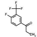 结构式 CAS# 239107-27-8, 1-[4-氟-3-(三氟甲基)苯基]-1-丙酮