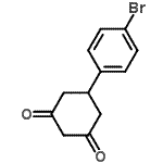 structure of CAS# 239132-48-0, 5-(4-Bromophenyl)-1,3-Cyclohexanedione;1,3-cyclohexanedione, 5-(4-bromophenyl)-;5-(4-bromophenyl)cyclohexane-1,3-dione;5-(4-Bromo-phenyl)-cyclohexane-1,3-dione