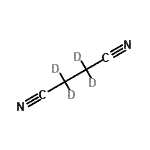 structure of CAS# 23923-29-7, (<Sup>2</Sup>H<Sub>4</Sub>)Butanedinitrile;<2,2,3,3-(2)H4>succinonitrile;Succinonitrile-d4;293067_ALDRICH