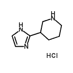 结构式 CAS# 239800-93-2, 3-(1H-咪唑-2-基)哌啶盐酸盐(1:1)