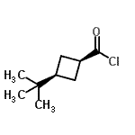 CAS#: 24165-52-4， cis-3-(2-Methyl-2-Propanyl)Cyclobutanecarbonyl Chloride