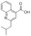 结构式 CAS# 24260-31-9, 2-(2-甲基丙基)-4-喹啉羧酸