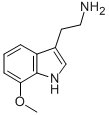 structure of CAS# 2436-04-6, 2-(7-Methoxy-1H-Indol-3-Yl)Ethylazanium Chloride;2-(7-Methoxy-1H-Indol-3-Yl)Ethylammonium Chloride;3-(2-Aminoethyl)-7-Methoxyindole;7-Methoxytryptamine