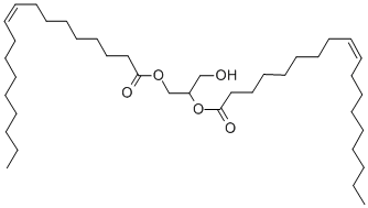 结构式 CAS# 2442-61-7, (9Z)-9-十八碳烯酸 1,1'-[1-(羟基甲基)-1,2-乙二基]酯