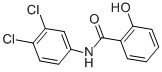 structure of CAS# 24448-73-5, 3',4'-Dichlorosalicylanilide;N-(3,4-Dichlorophenyl)-2-Hydroxy-Benzamide;Nsc526290;Aids093190
