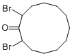 structure of CAS# 24459-40-3, 2,12-Dibromo-Cyclododecanone;2,12-Dibromo-1-Cyclododecanone;2,12-Dibromocyclododecanone