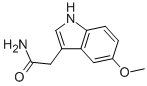 structure of CAS# 2452-25-7, 5-Methoxy-1H-Indole-3-Acetamide;2-(5-Methoxy-1H-Indol-3-Yl)Ethanamide;Nsc88879;St5443383