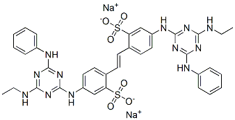 CAS#: 24565-13-7， Disodium 4,4'-Bis[[6-Anilino-4-(Ethylamino)-1,3,5-Triazin-2-Yl]Amino]Stilbene-2,2'-Disulphonate
