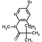 structure of CAS# 245765-92-8, N-(5-Bromo-3-Methyl-2-Pyridinyl)-N,2,2-Trimethylpropanamide;[245765-92-8];5-Bromo-3-methyl-2-(methyl-pivaloylamino)pyridine;5-Bromo-3-methyl-2-(N,2,2,2-tetramethylacetamido)pyridine