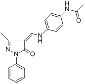 CAS#: 24664-51-5， 4'-[[(3-Methyl-5-Oxo-1-Phenyl-2-Pyrazolin-4-Ylidene)Methyl]Amino]Acetanilide