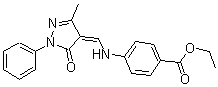 CAS#: 24664-52-6， Ethyl 4-[[(3-Methyl-5-Oxo-1-Phenyl-2-Pyrazolin-4-Ylidene)Methyl]Amino]Benzoate